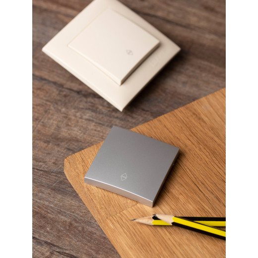 Валенсия лицевая панель выключателя проходного 1-кл. 10А сталь EKF PROxima