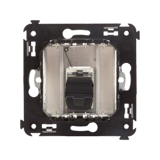 USB 3.0 розетка одинарная в стену, тип А-А, Avanti, закаленная сталь