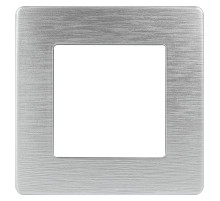 ЭРА Рамка для розеток и выключателей Серия 12 12-5101-03 на 1 пост, Сатин, алюминий