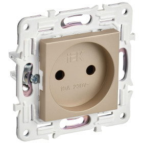 IEK SKANDY Песочный Розетка б/з 10А SK-R02Sa