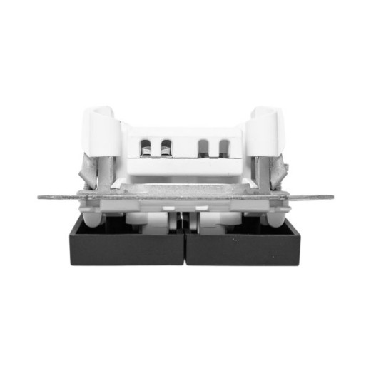 Механизм выключателя, двухклавишный, кнопочный, чёрный Эпика EKF