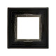 Рамка из натурального стекла 1 пост (2 мод.), Avanti, черная