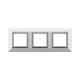 Рамка из металла 3 поста (6 мод.), Avanti, белая