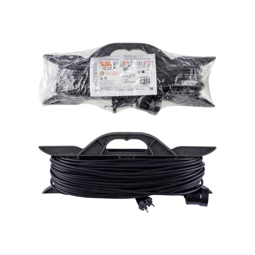 Удлинитель-шнур на рамке силовой народный ПВС 2200 Вт б/з, 50м, штепс. гнездо