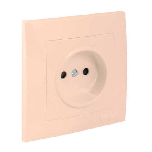 Валенсия розетка 1-местная б/з 10А кремовая с защ. штор. EKF PROxima