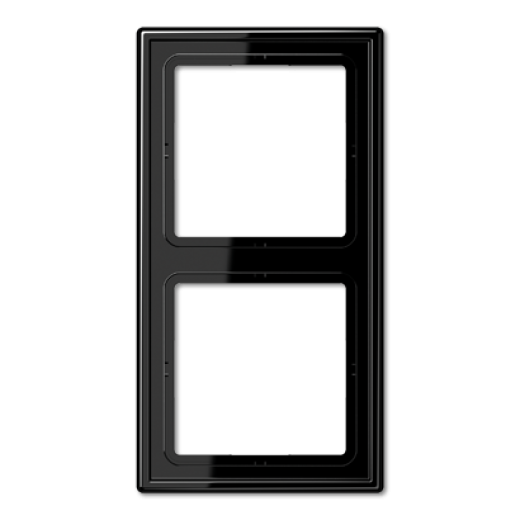 Рамка для вертикальной и горизонтальной установки, 2 поста, дюропласт, черный, LS990