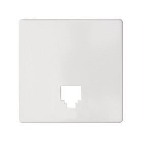 Simon S82 Concept Матовый белый, Накладка для телефонной розетки