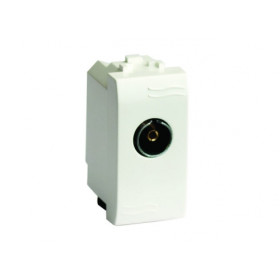 DKC Brava TV розетка без согласующего сопротивления (проходная), слон. кость, 1мод.