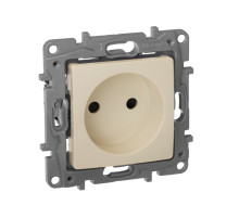 Legrand Etika Слоновая кость Розетка б/з со шторками, винтовые клеммы.