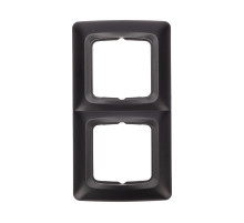 KRANZ DEA Рамка 2-я горизонтальная Черный Металлик