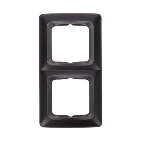 KRANZ DEA Рамка 2-я горизонтальная Черный Металлик