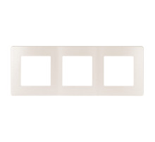 ЭРА Рамка для розеток и выключателей Серия 12 12-5103-15 на 3 поста, Сатин, перламутр