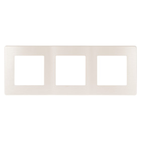 ЭРА Рамка для розеток и выключателей Серия 12 12-5103-15 на 3 поста, Сатин, перламутр