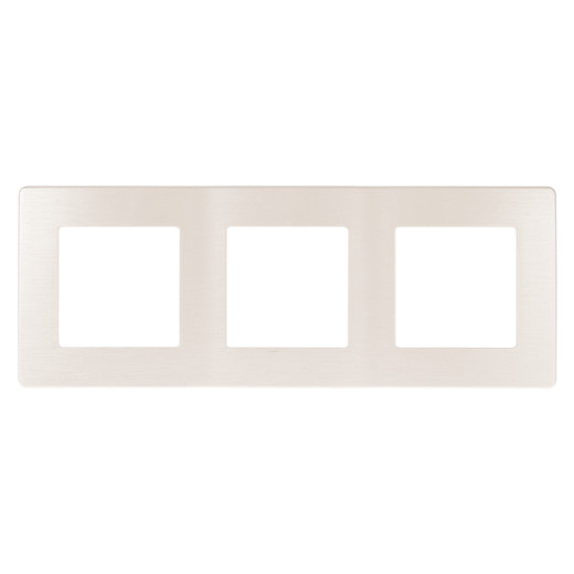 Рамка для розеток и выключателей ЭРА Серия 12 12-5103-15 на 3 поста, Сатин, перламутр