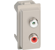 BT Living now Песочный Механизм Розетка с двумя разъемами RCA 1 мод.