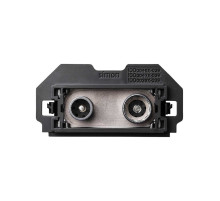 Simon 100 Розетка R-TV+SAT проходная