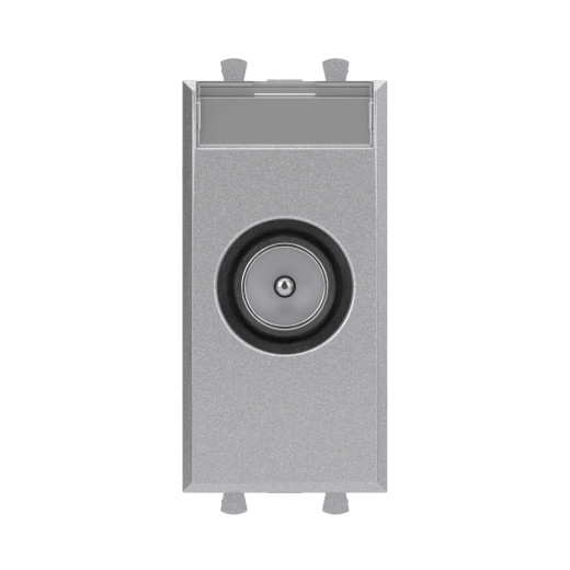 Розетка TV оконечная модульная, Avanti, закаленная сталь, 1 модуль