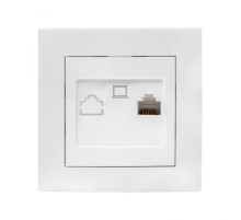 EKF PROxima Валенсия розетка компьютерная RJ-45 1-местная белая.