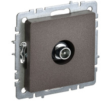 IEK BRITE BASE Темн.бронза Розетка TV проходная РТВ10-0-БрТБ
