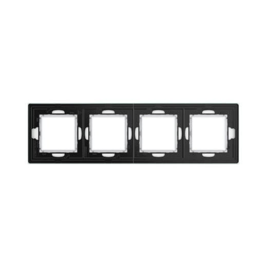 Рамка из натурального стекла 4 поста (8 мод.), Avanti, светло-зеленая