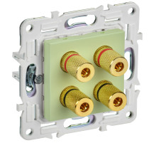 IEK SKANDY Мятный Аудиорозетка 4-ая SK-A01G