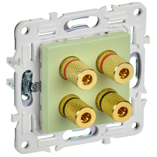 SKANDY Аудиорозетка 4-мест. SK-A01M мятн. IEK