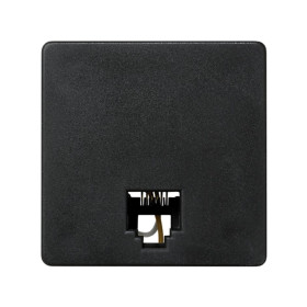 Simon 27 Мех Графит Розетка телефонная RJ-12, 6 конт