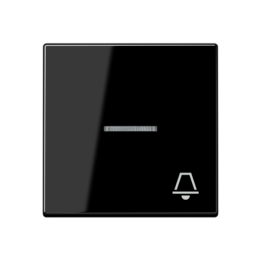 клавиша с символом звонок с линзой, черный