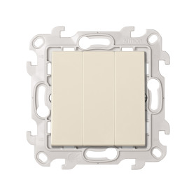 Simon 24 Слоновая кость Трехклавишный выключатель