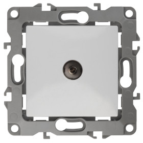 ЭРА 12-3102-01 Розетка TV проходная, IP20, Эра12, белый (10/100/3200)