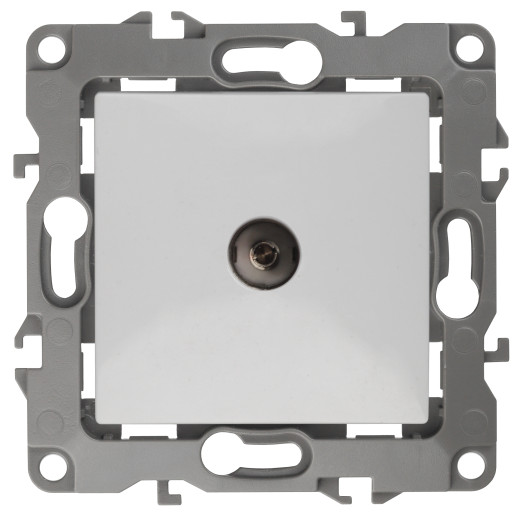 12-3102-01 ЭРА Розетка TV проходная, IP20, Эра12, белый (10/100/3200)