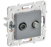 IEK SKANDY Серый Розетка двойная TV+SAT SK-A13Gr