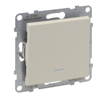 Legrand/Daccord SUNO Слоновая кость Переключатель 10АХ 250В с подсветкой. Безвинтовые зажимы..