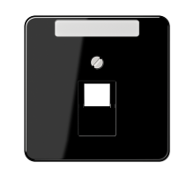 JUNG CD 500/CD plus Черная Накладка 1-ой наклонной ТЛФ/комп розетки с полем для надписи