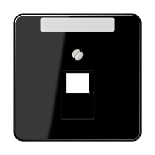 Крышка для ординарной телефонной и компютерной розетки  UAE, черная