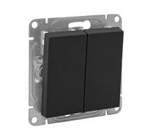 EKF Эпика Механизм выключателя, двухклавишный, кнопочный, чёрный.