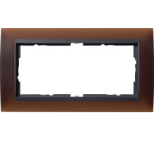 Gira Event Opaque Темно-коричневый/Антрацит Рамка 2-ая без перегородки
