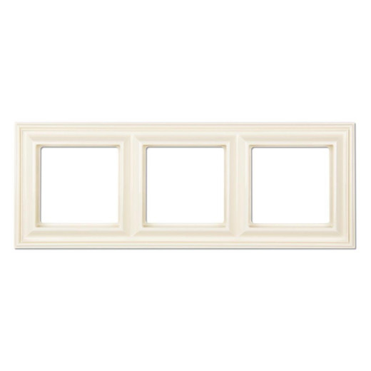 Рамка 3-поста, термопласт, слоновая кость, Eco Deco