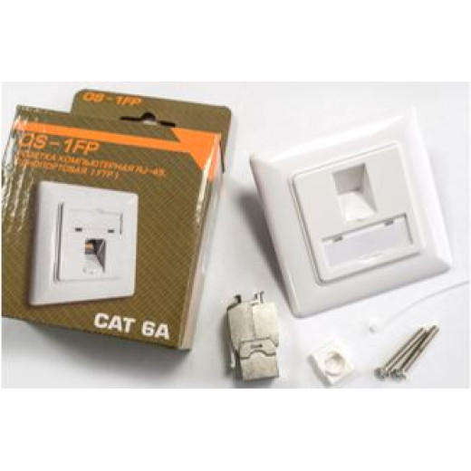 Розетка компьютерная OS-1FP однопортовая экранированная (FTP)