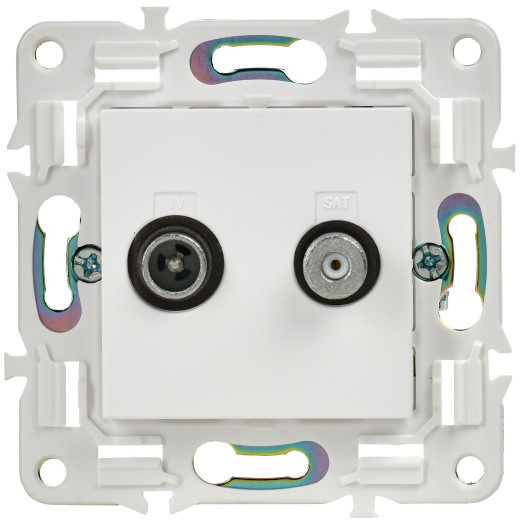 SKANDY Роз. двойная TV+SAT SK-A13W арк. бел. IEK