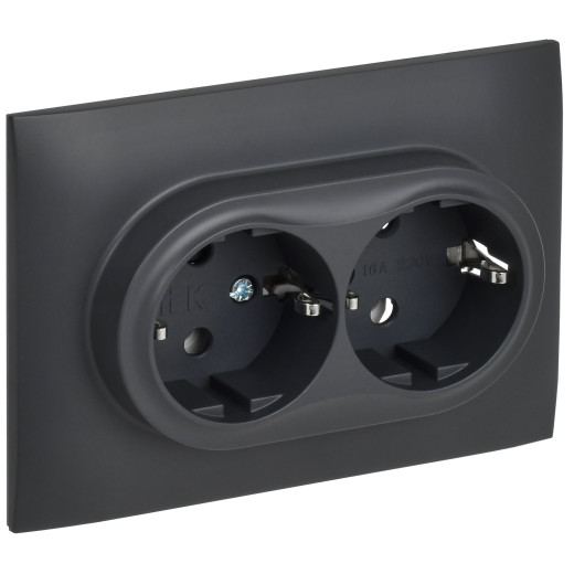 SKANDY Роз. 2-я с з/к без з/ш 16А сб. SK-R08T титан IEK