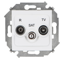 Simon 15 Белая Розетка R-TV-SAT одиночная, винт.зажим