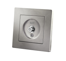 TDM Розетка SAT (F-разъем) 0-2400МГц серебр. металлик 