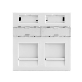 DKC Вставка 45x45 для 2 модулей Keystone (аналог Mosaic), цвет белый