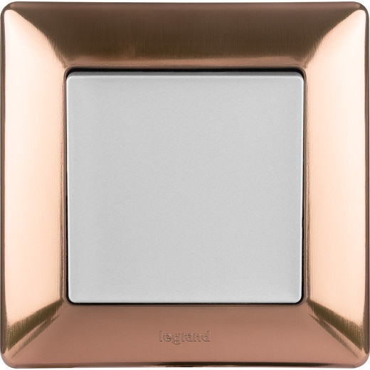 Valena LIFE.Выключатель 10АХ 250В с лицевой панелью.Безвинтовые зажимы.Алюминий