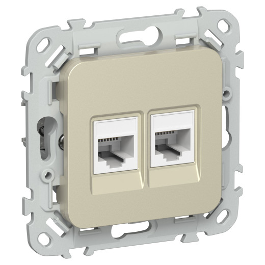 FLITE Роз. 2-я комп. RJ45 кат.5Е UTP РК5е-2-0-ФлШ шам. IEK