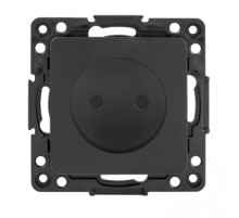 EKF PROxima Стокгольм Черный Розетка б/з, со шторками, 10А.