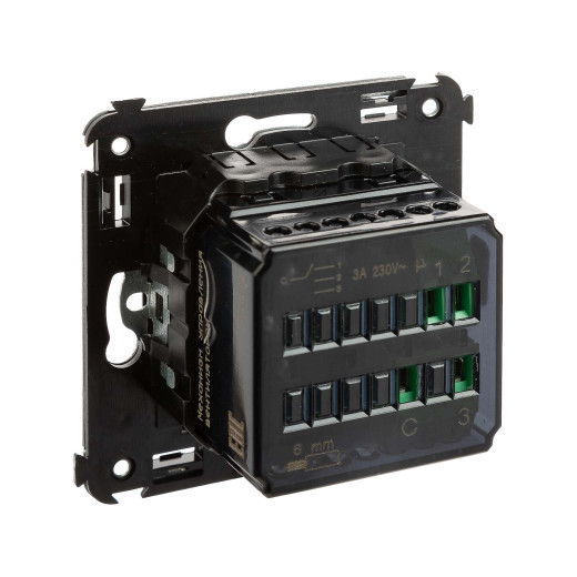 Механизм управления вентиляторами в стену, Avanti, черный квадрат