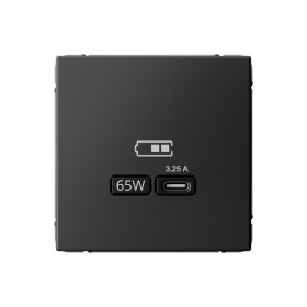 Systeme Electric ArtGallery Базальт USB Розетка тип-С 65Вт высокоскор.заряд. QC, PD, механизм