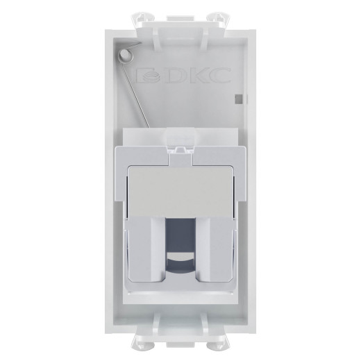 Телефонная розетка RJ-12 модульная, Avanti, белое облако, 1 модуль